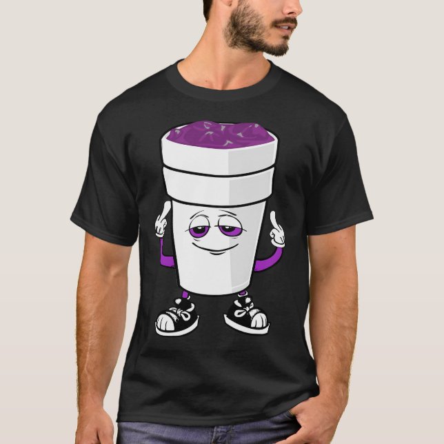 Double Cup Styrofoam Lean Codeine Purple Drank Siz T-Shirt (Front)