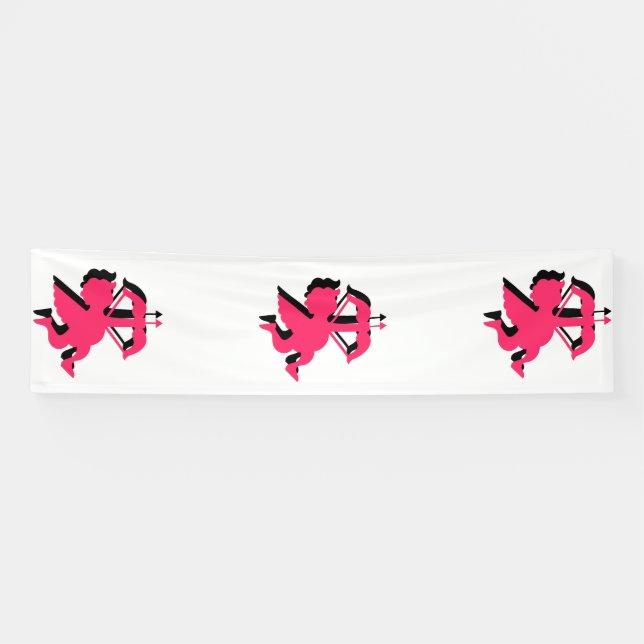 Double Cupid Valentine's Day 2.5x10 Vinyl Banner (Horizontal)