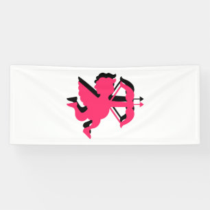 Double Cupid Valentine's Day 2.5x6 Vinyl Banner