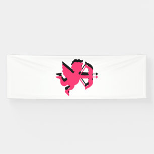 Double Cupid Valentine's Day 2.5x8 Vinyl Banner