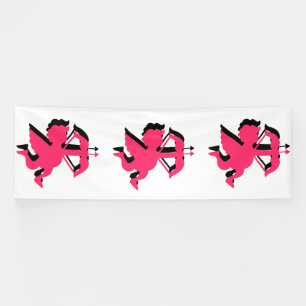 Double Cupid Valentine's Day 4x12 Vinyl Banner