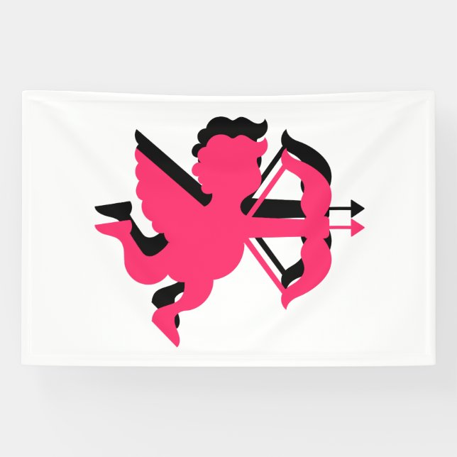 Double Cupid Valentine's Day 4x6 Vinyl Banner (Horizontal)