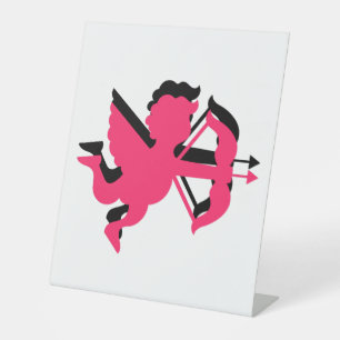 Double Cupid Valentine's Day Pedestal Sign