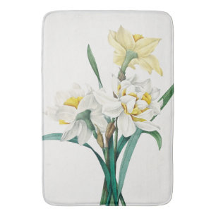Double Daffodil, Pierre-Joseph Redouté, 1827 Bath Mat