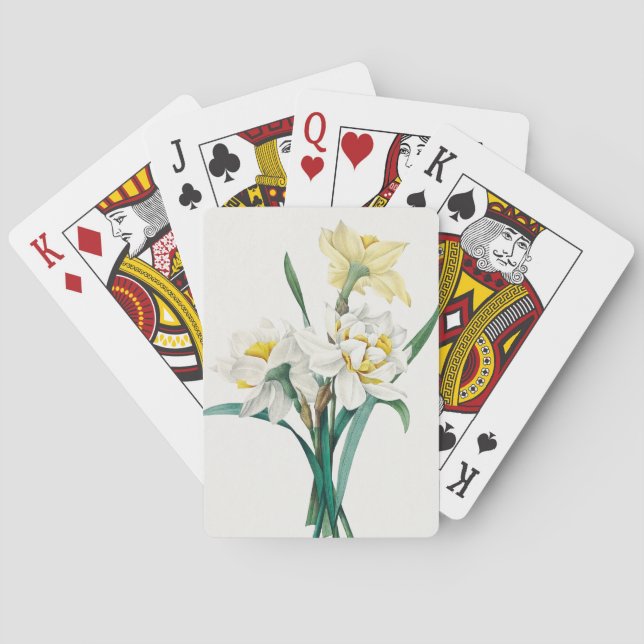 Double Daffodil,  Pierre-Joseph Redouté, 1827 Playing Cards (Back)