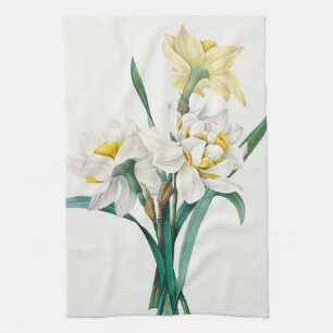Double Daffodil, Pierre-Joseph Redouté, 1827 Tea Towel