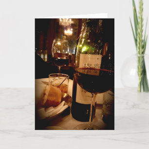 "Double Dating on Red Wine" Congratulatory Card
