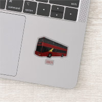 Double-decker bus cartoon illustration