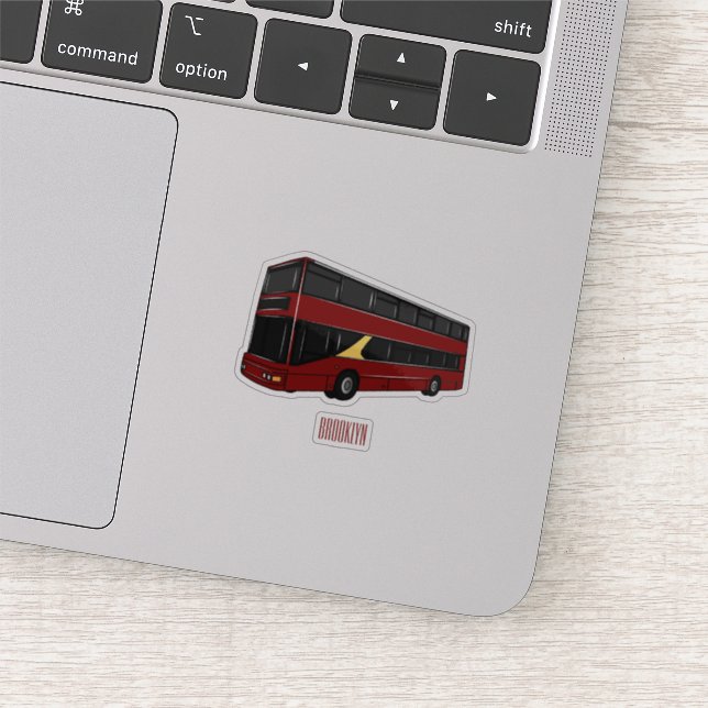 Double-decker bus cartoon illustration (Detail)