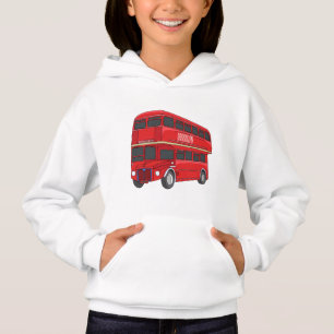 Double-decker bus cartoon illustration
