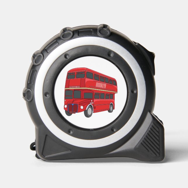 Double-decker bus cartoon illustration 1 (Front)