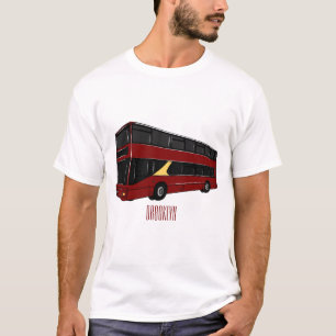 Double-decker bus cartoon illustration T-Shirt