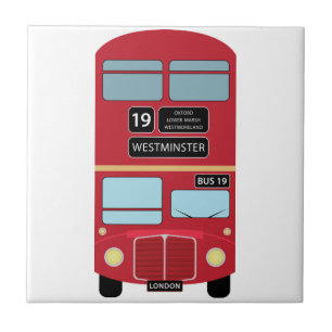 Double Decker Bus Ceramic Tile