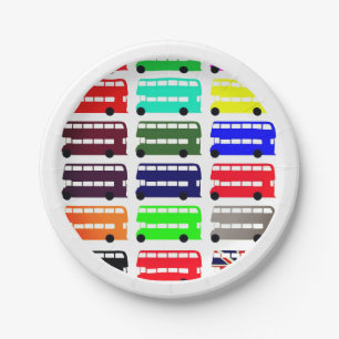 Double Decker Bus - London, England (Party) Paper Plate