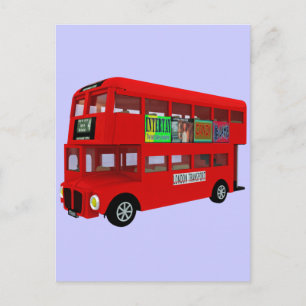 Double-decker bus postcard