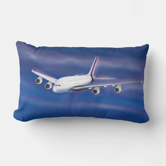 Double Decker Commercial Aeroplane Lumbar Cushion (Front)