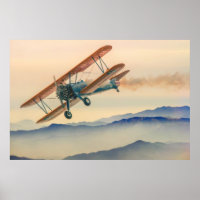 double decker oldtimer propeller plane