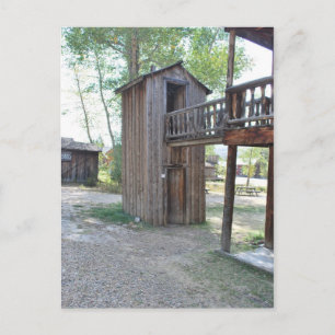 Double Decker Outhouse Ghost Town Montana Postcard