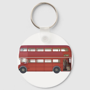 Double Decker Red Bus Key Ring