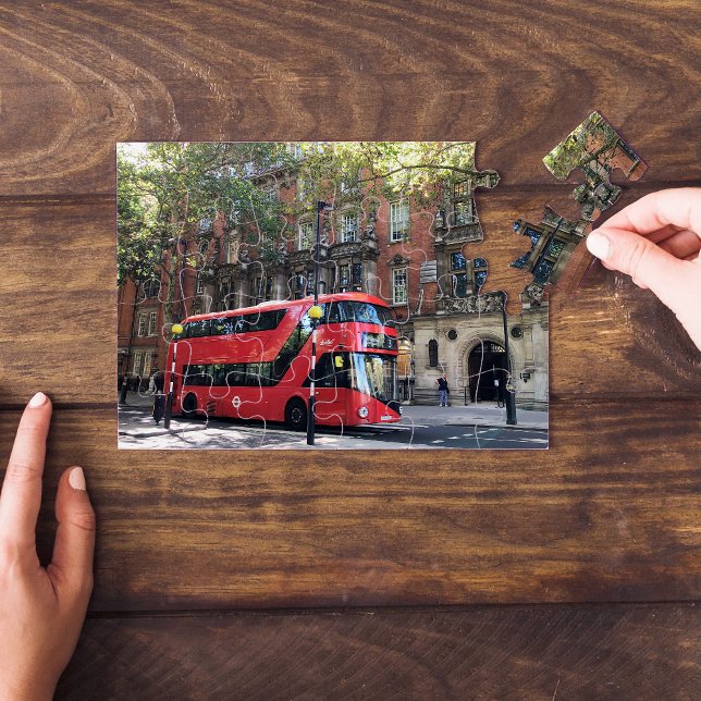Double decker red bus | West End London Kensington Jigsaw Puzzle (Creator Uploaded)