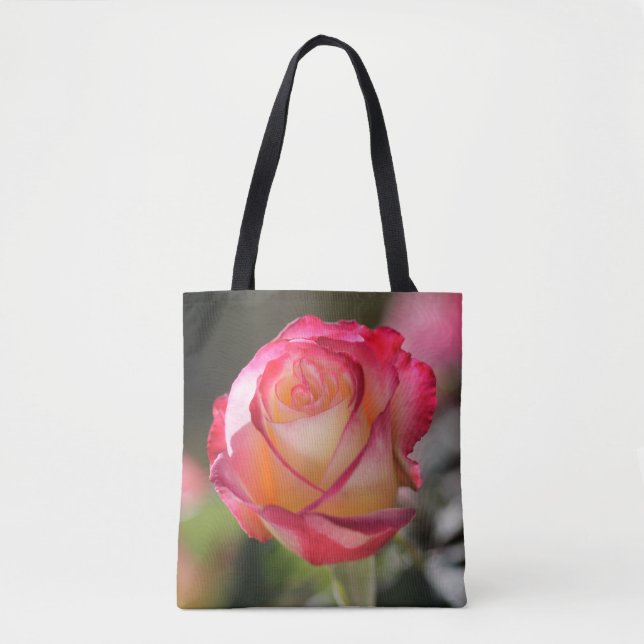 Double Delight Rose Tote Bag (Front)