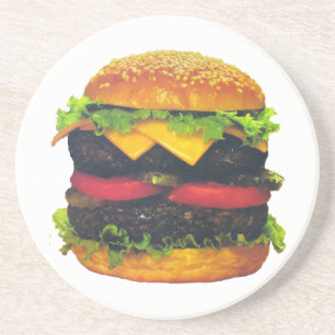 Double Deluxe Hamburger with Cheese Coaster