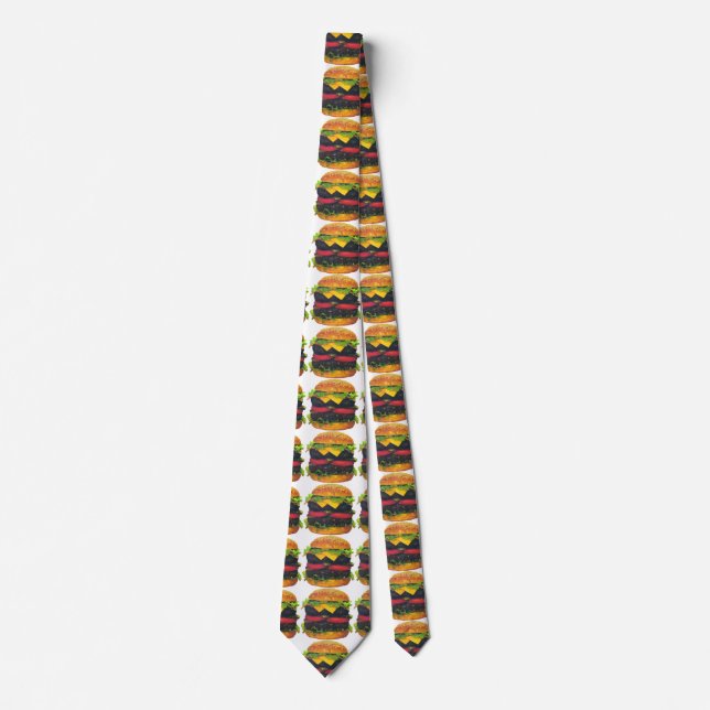 Double Deluxe Hamburger with Cheese Tie (Front)