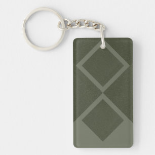 Double Diamond Moss Green Keychain – Customisable