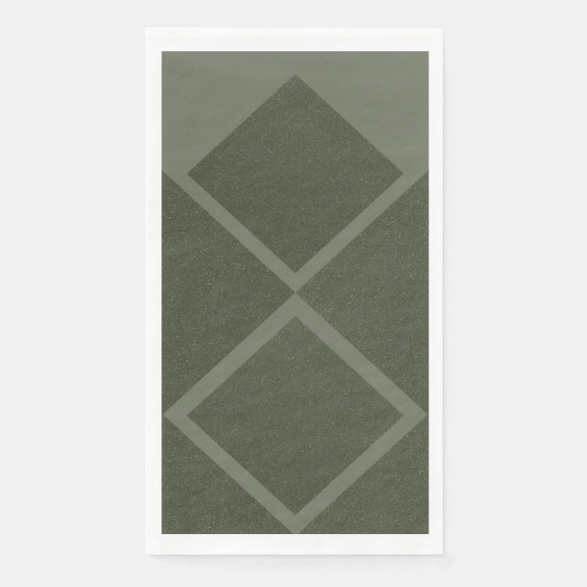 Double Diamond Napkin – Moss Green Minimalism (Front)