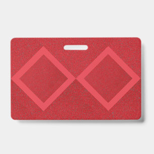 Double Diamond Red Badge – Customisable Tag ID Badge