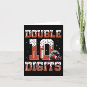 Double Digits 10 Year Old Ice Cream Drip Football Card