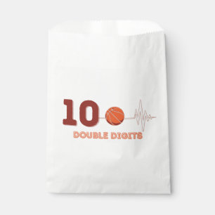 Double Digits 10 Years Old Birthday Boy Basketball Favour Bag