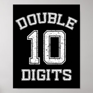 Double Digits 10th Birthday 10 Year Old Poster