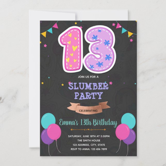 Double digits 13th birthday card (Front)