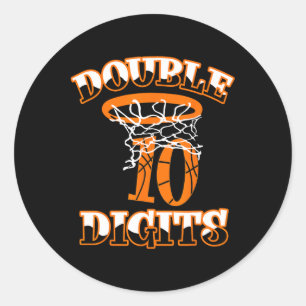 Double Digits Birthday Decorations Boy 10 Bysketby Classic Round Sticker