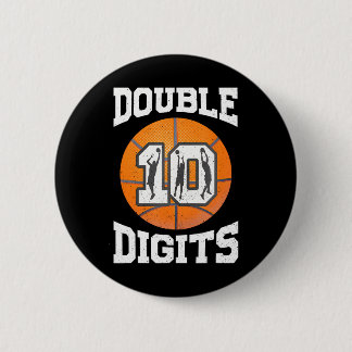Double Digits Birthday Decorations Boy 10th 6 Cm Round Badge