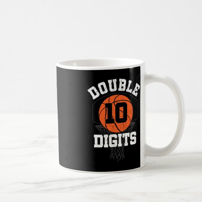 Double Digits Birthday Decorations Boy 10th Basket Coffee Mug (Right)