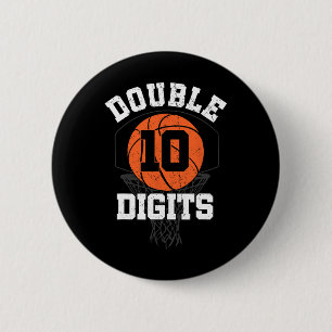 Double Digits Birthday Decorations Boy 10th Bysket 6 Cm Round Badge