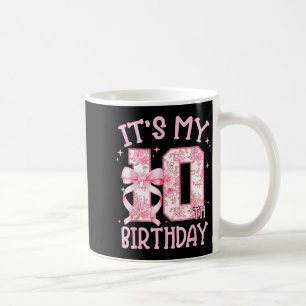 Double Digits Birthday Girl 10th Birthday Coquette Coffee Mug