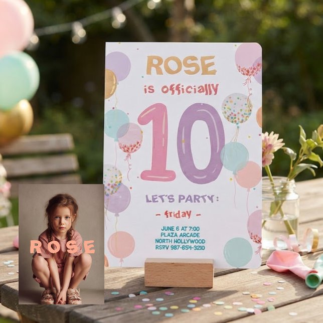 Double Digits Celebration Bash Invitation (Creator Uploaded)
