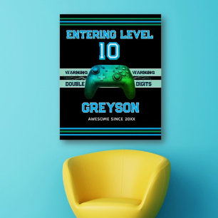 Double digits! Ten Year old's Birthday Poster