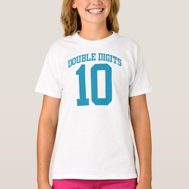 DOUBLE Digits VARSITY #10 BIRTHDAY Tee (Front)