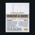 Double Doors, Window & Door Fitter Company Flyer<br><div class="desc">Double Doors,  Window & Door Fitter Company Advertising Flyer by The Business Card Store.</div>