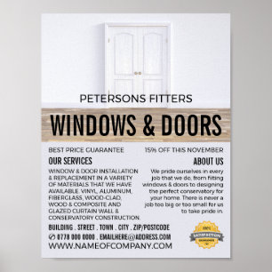 Double Doors, Window & Door Fitter Company Poster