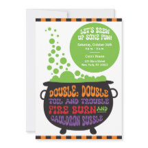 Double, Double Cauldron - Halloween Party Invite