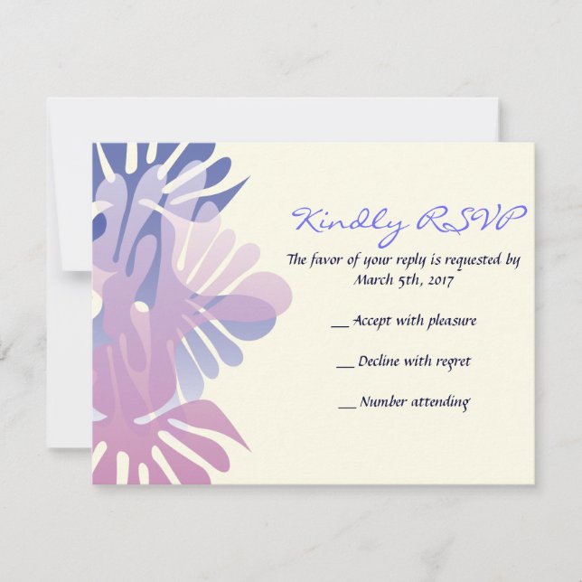 Double Doves B'nai Mitzvah Invitation Reply Card (Front)