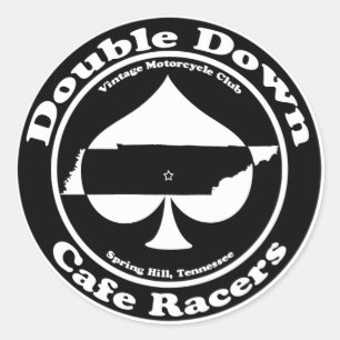 Double Down Cafe Racers Sticker