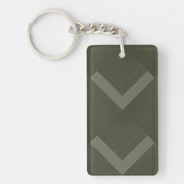Double Down Moss Green Keychain – Customisable (Front)