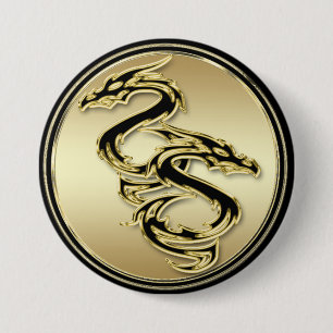 Double Dragon Round Button