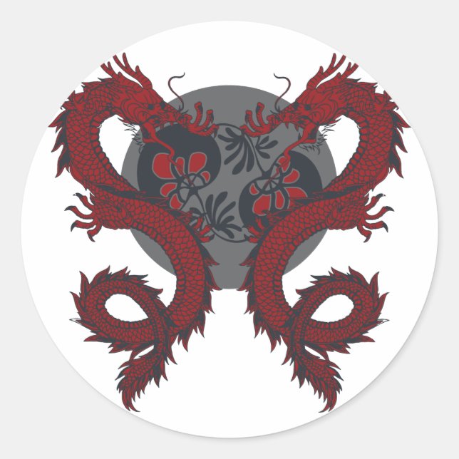 Double Dragon Sticker (Front)